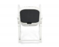 Кресло-качалка белый/ткань орнамент