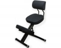 Коленный стул со спинкой КМ01BM Black
