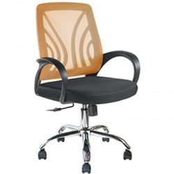 Операторское кресло «Riva Chair 8099Е Оранжевая сетка»
